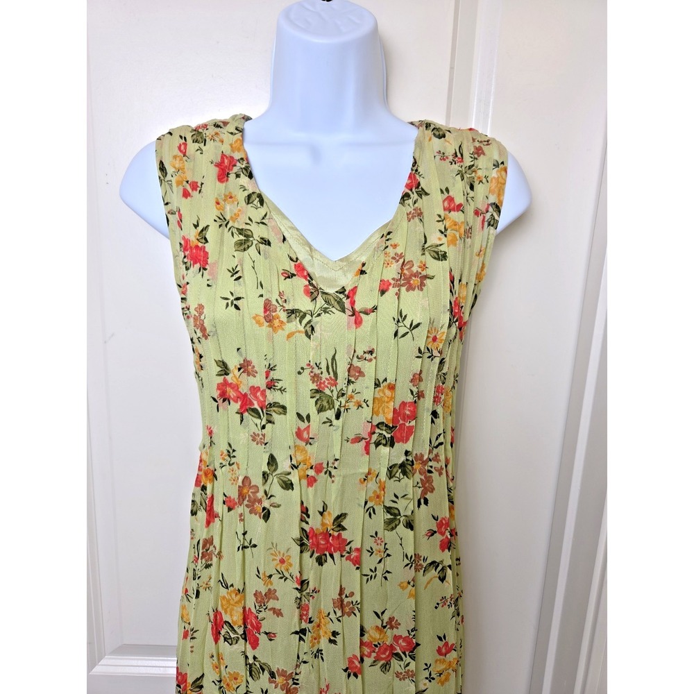 Vintage April Cornell Cottage Rose Long Floral Rayon Dress S Cottagecore Fairy